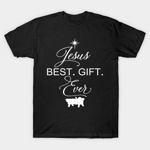 Jesus Best Gift Ever Christmas Christian Faith Holiday Star T-Shirt by Kimmicsts